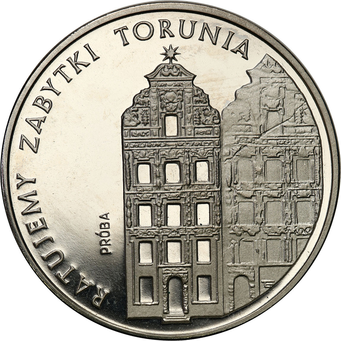 PRL. PRÓBA Nikiel 5000 złotych 1989 - Zabytki Torunia